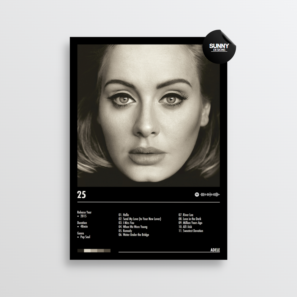 Adele 25 merch custom album cover poster music poster personalized gifts poster mockup poster template Sunny Designs Poster 