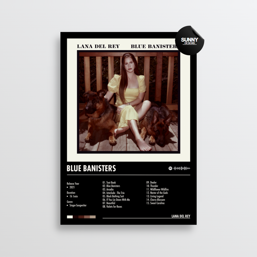 Lana Del Rey Blue Banisters merch custom album cover poster music poster personalized gifts poster mockup poster template Sunny Designs Poster