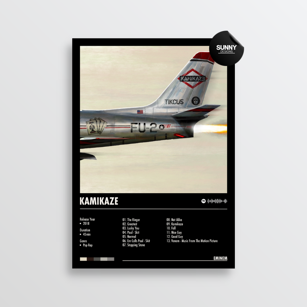 Eminem - Kamikaze | Album Cover Poster – Sunny Designs Posters