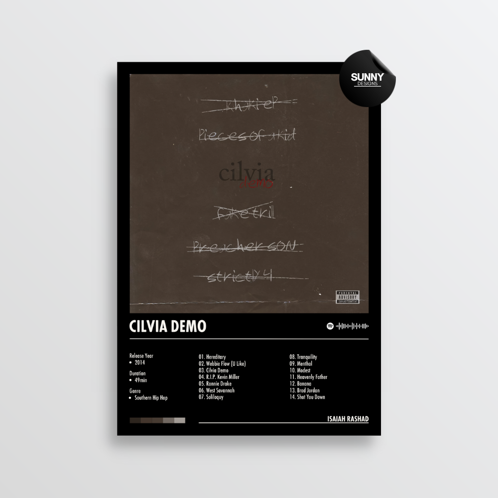 Isaiah Rashad - Cilvia Demo | Album Cover Poster – Sunny Designs Posters