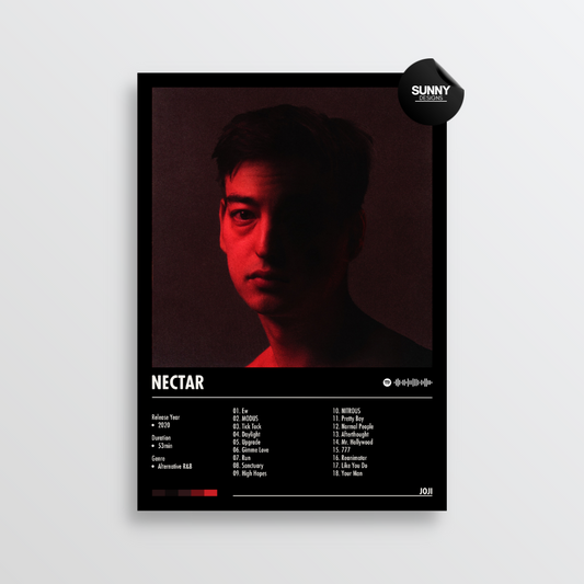 Joji Nectar merch custom album cover poster music poster personalized gifts poster mockup poster template album posters for wall Sunny Designs Poster 