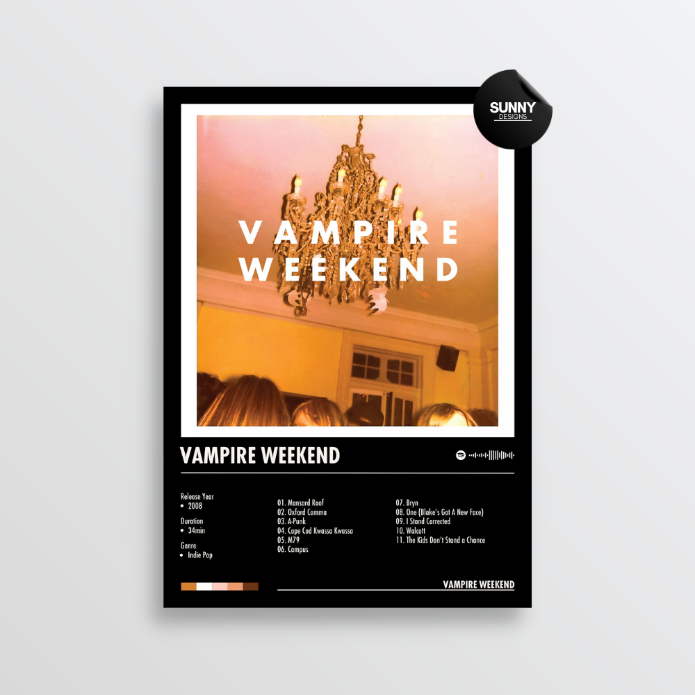 Vampire Weekend Vampire Weekend merch custom album cover poster music poster personalized gifts poster mockup poster template album posters for wall Sunny Designs Poster 