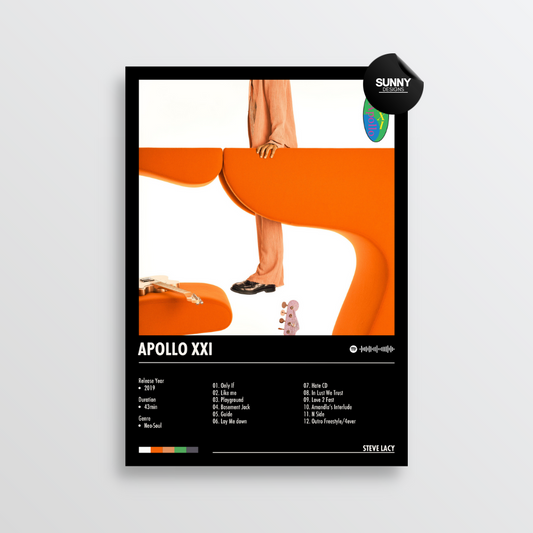 Steve Lacy Apollo XXI merch custom album cover poster music poster personalized gifts poster mockup poster template album posters for wall Sunny Designs Poster 