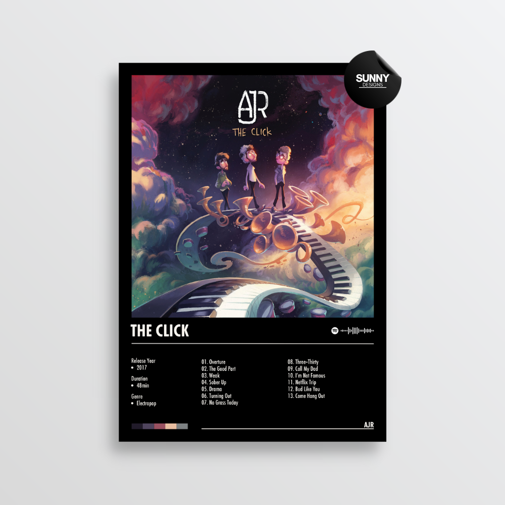 AJR The Click merch custom album cover poster music poster personalized gifts poster mockup poster template album posters for wall tracklist Sunny Designs Poster
