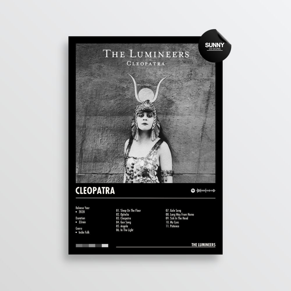 The Lumineers Cleopatra merch custom album cover poster music poster personalized gifts poster mockup poster template album posters for wall Sunny Designs Poster 