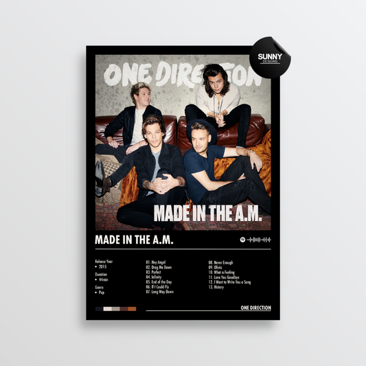 One Direction Made in the A.M. merch custom album cover poster music poster personalized gifts poster mockup poster template Sunny Designs Poster 