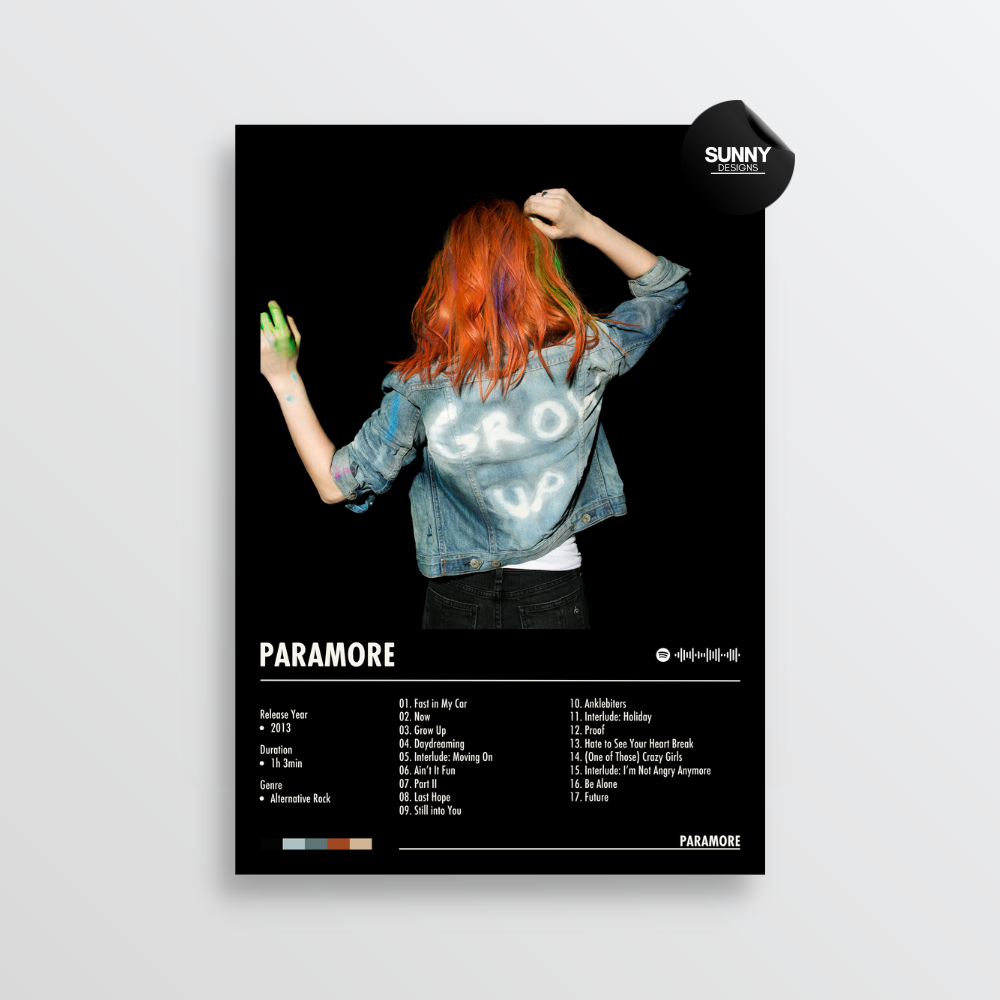 Paramore - Paramore | Album Cover Poster – Sunny Designs Posters