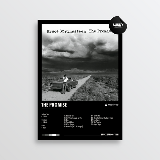 Bruce Springsteen The Promise merch custom album cover poster music poster personalized gifts poster mockup poster template album posters for wall Sunny Designs Poster 