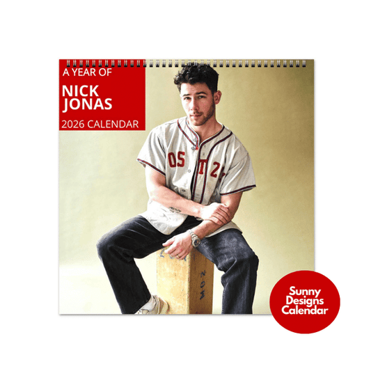 Nick Jonas 2026 Wall Calendar - Sunny Designs Posters Celebrity Wall Art - Unique Gift - Celebrity Calendar Planner Desk 