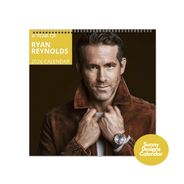 Ryan Reynolds 2026 Wall Calendar - Sunny Designs Posters Celebrity Wall Art - Unique Gift - Celebrity Calendar Planner Desk