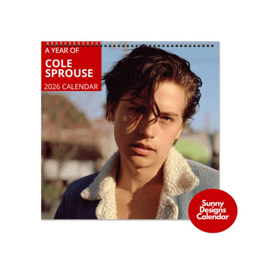 Cole Sprouse 2026 Wall Calendar - Sunny Designs Posters Celebrity Wall Art - Unique Gift - Celebrity Calendar Planner Desk