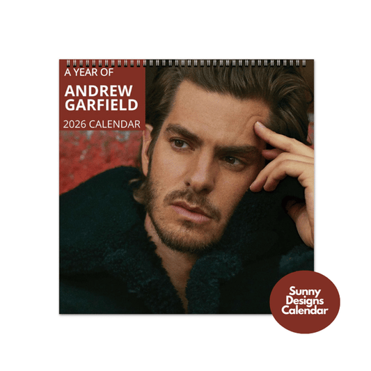 Andrew Garfield 2026 Wall Calendar - Sunny Designs Posters Celebrity Wall Art - Unique Gift - Celebrity Calendar Planner Desk