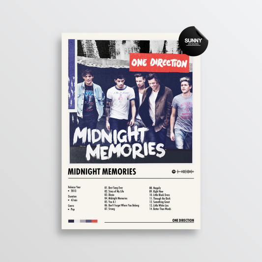 One Direction Midnight Memories merch custom album cover poster music poster personalized gifts poster mockup poster template Sunny Designs Poster 