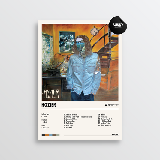 Hozier Hozier merch custom album cover poster music poster personalized gifts poster mockup poster template album posters for wall Sunny Designs Poster 