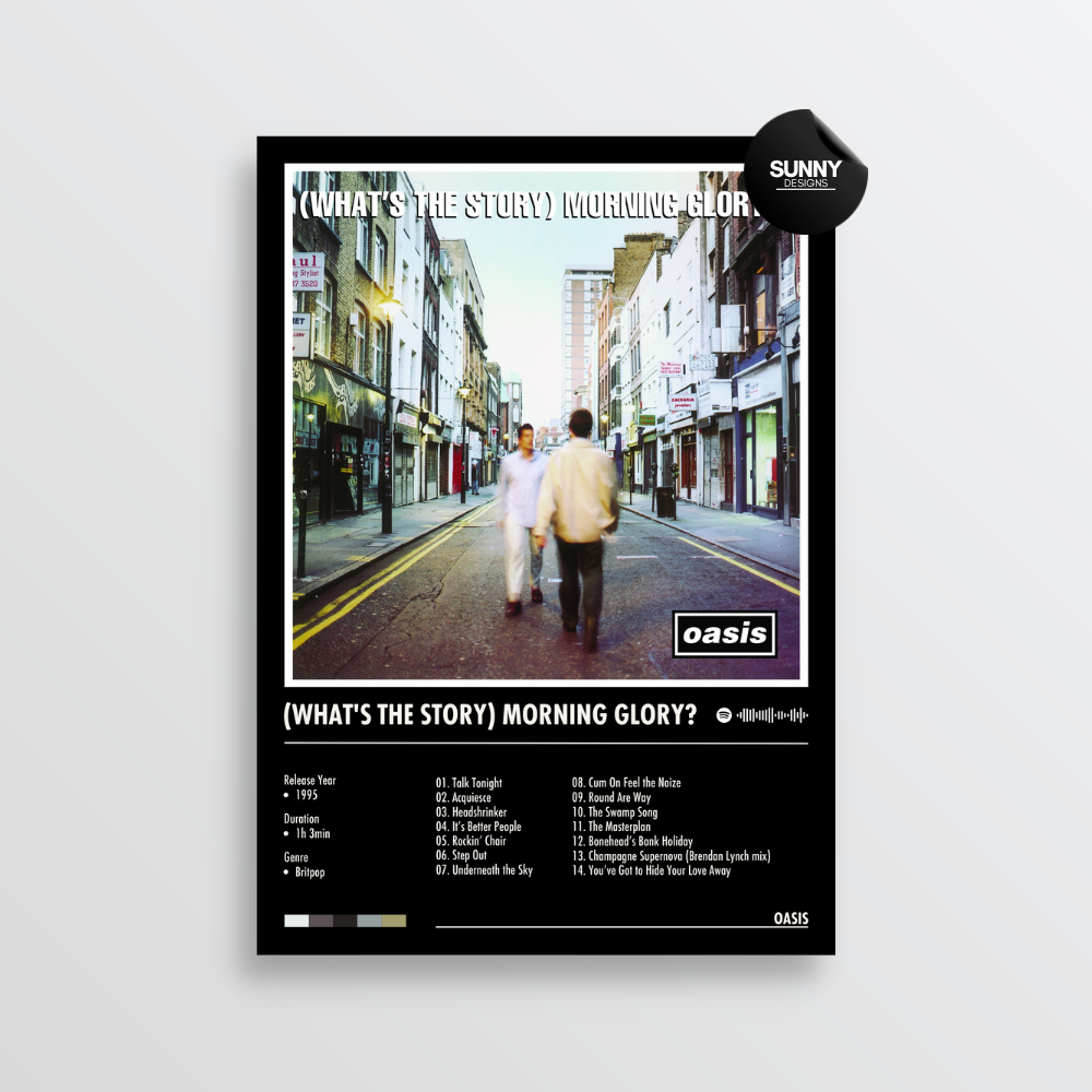 Oasis What's the Story Morning Glory merch custom album cover poster music poster personalized gifts poster mockup poster template album posters for wall Sunny Designs Poster 