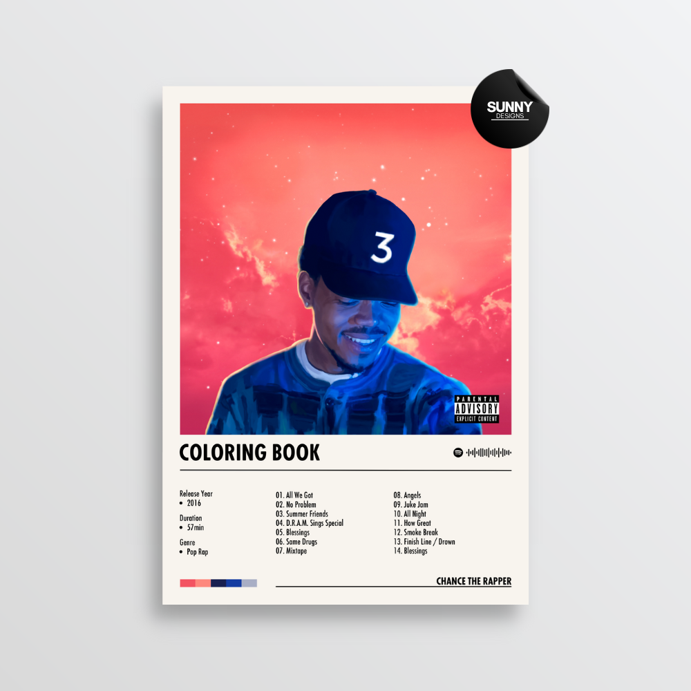Chance the Rapper - Coloring Book | Album Cover Poster – Sunny Designs ...