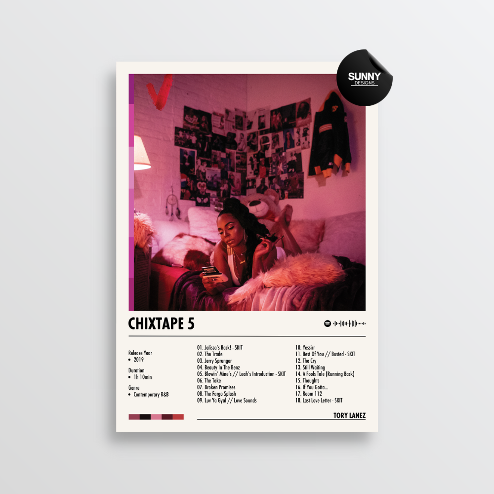 Tory Lanez - Chixtape 5 | Album Cover Poster – Sunny Designs Posters