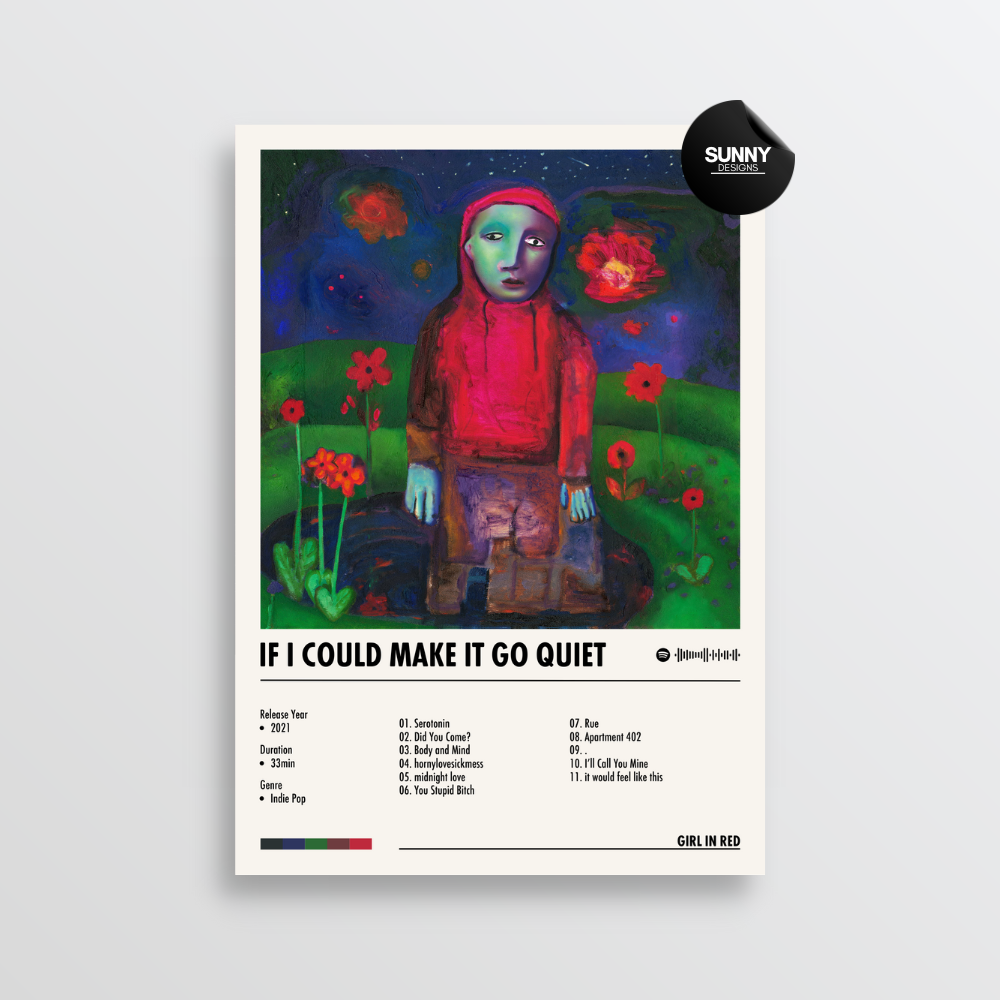 girl in red if i could make it go quiet merch custom album cover poster music poster personalized gifts poster mockup poster template album posters for wall Sunny Designs Poster 