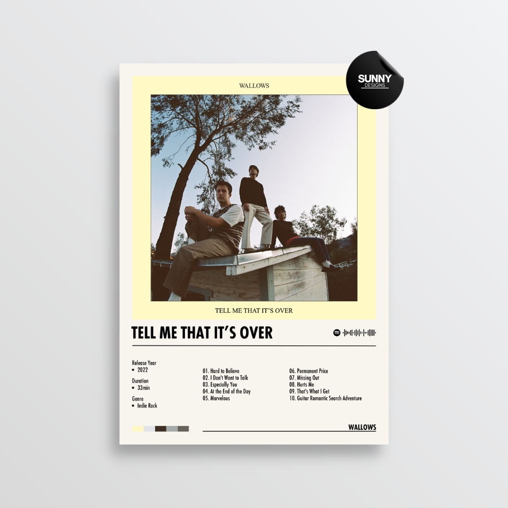 Wallows Tell Me That It’s Over merch custom album cover poster music poster personalized gifts poster mockup poster template album posters for wall Sunny Designs Poster 