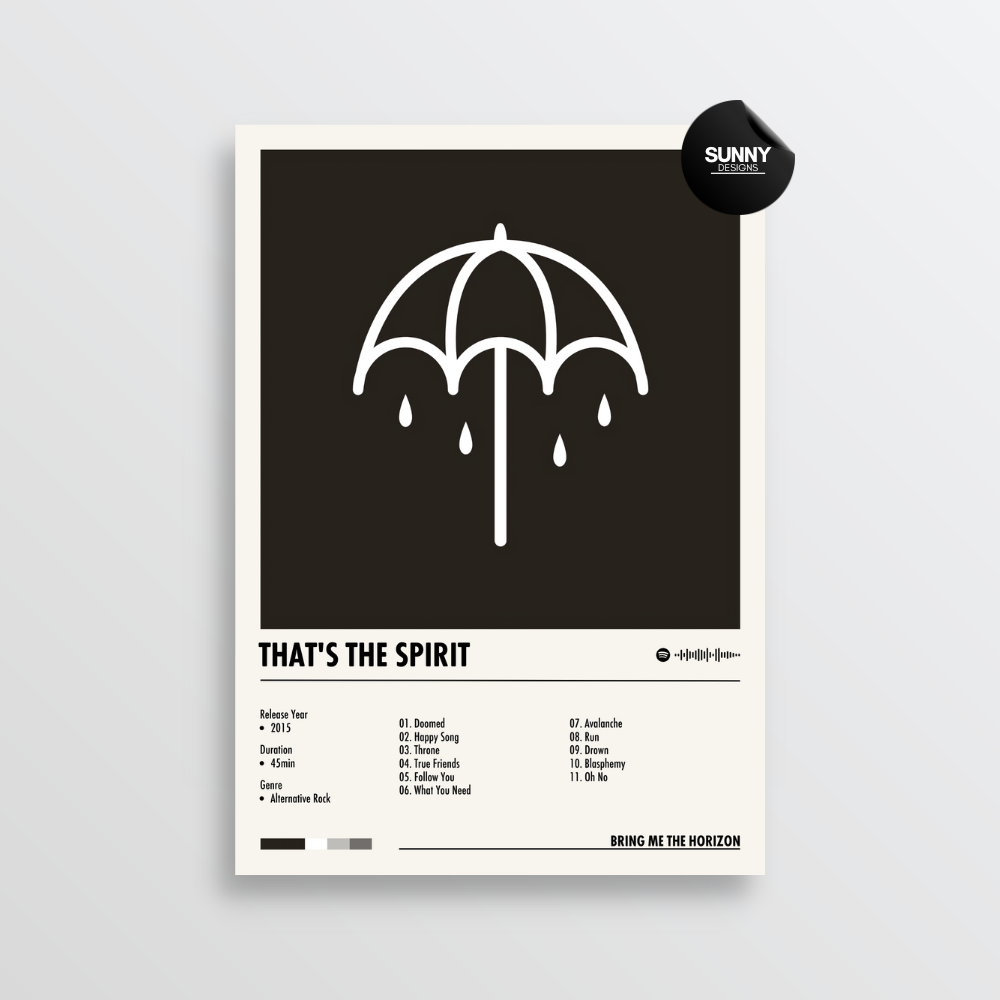 Bring Me the Horizon That's The Spirit merch custom album cover poster music poster personalized gifts poster mockup poster template album posters for wall Sunny Designs Poster 