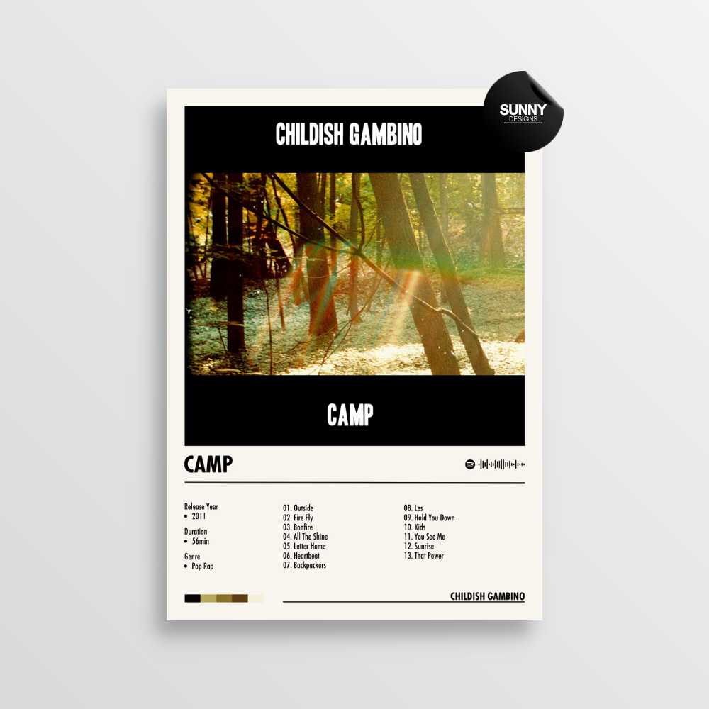 Childish Gambino Camp merch custom album cover poster music poster personalized gifts poster mockup poster template Sunny Designs Poster