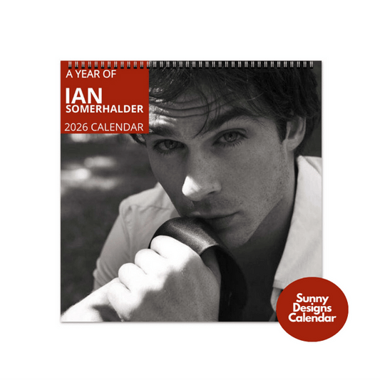 Ian Somerhalder Damon Salvatore 2026 Wall Calendar - Sunny Designs Posters Celebrity Wall Art - Unique Gift - Celebrity Calendar Planner Desk