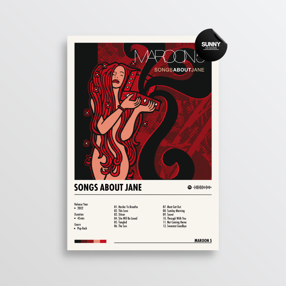 Maroon 5 Songs About Jane Album Cover Poster Sunny Designs Posters maroon-5-songs-about-jane-album-cover-poster-sunny-designs-posters