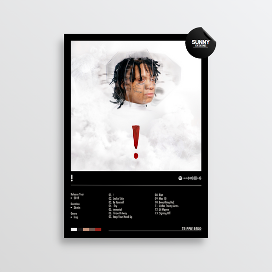 Trippie Redd ! merch custom album cover poster music poster personalized gifts poster mockup poster template Sunny Designs Poster 