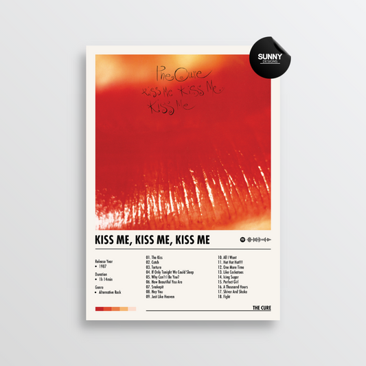 The Cure Kiss Me Kiss Me Kiss Me merch custom album cover poster music poster personalized gifts poster mockup poster template album posters for wall Sunny Designs Poster
