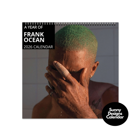 Frank Ocean 2026 Wall Calendar - Sunny Designs Posters Celebrity Wall Art - Unique Gift - Celebrity Calendar Planner Desk 