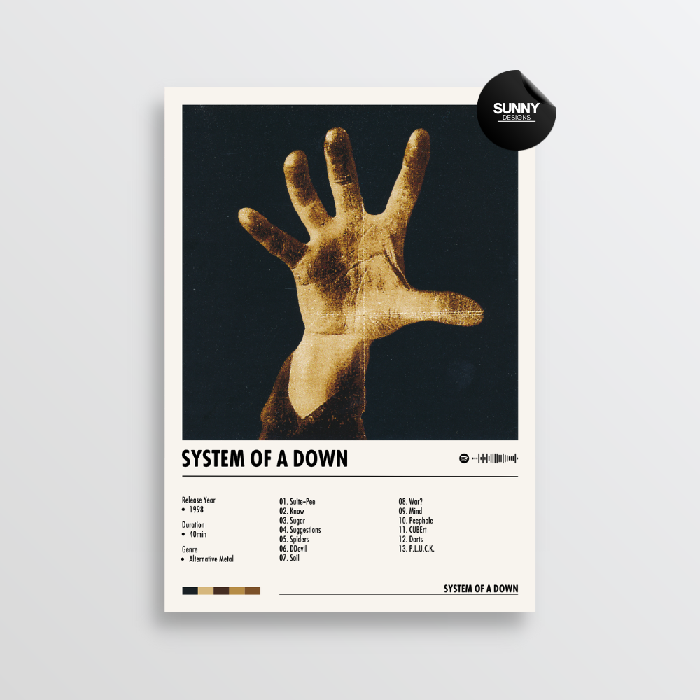 System Of A Down System Of A Down merch custom album cover poster music poster personalized gifts poster mockup poster template album posters for wall Sunny Designs Poster
