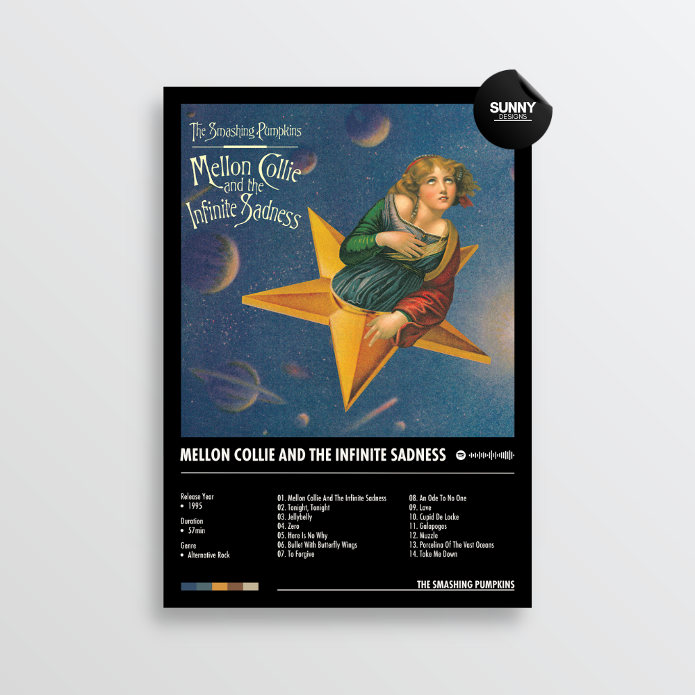 The Smashing Pumpkins Mellon Collie And The Infinite Sadness merch custom album cover poster music poster personalized gifts poster mockup poster template album posters for wall Sunny Designs Poster 