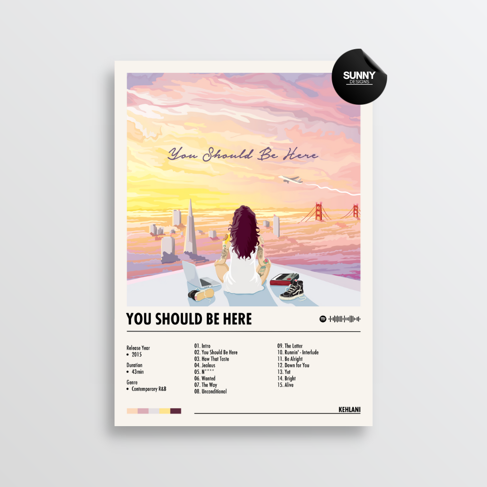 Kehlani You Should Be Here merch custom album cover poster music poster personalized gifts poster mockup poster template Sunny Designs Poster