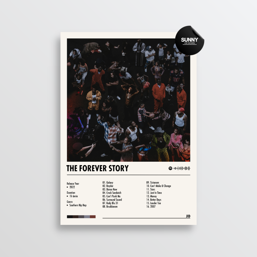 Jid The Rapper Poster Jid - The Forever Story (Extended Version) | Album Cover Poster – Sunny ...