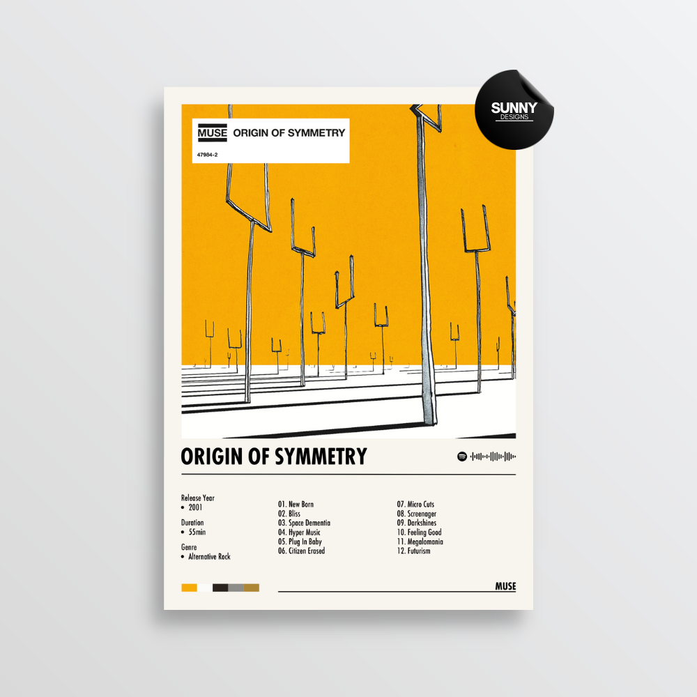 Muse Origin of Symmetry merch custom album cover poster music poster personalized gifts poster mockup poster template album posters for wall Sunny Designs Poster 