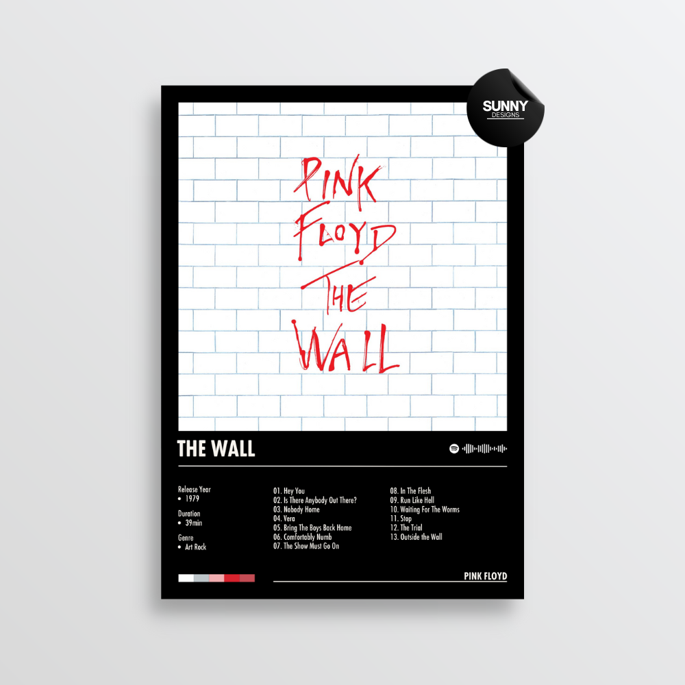 Pink Floyd The Wall merch custom album cover poster music poster personalized gifts poster mockup poster template album posters for wall Sunny Designs Poster 