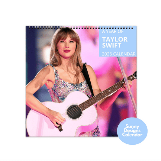 Taylor Swift 2026 Wall Calendar - Sunny Designs Posters Celebrity Wall Art - Unique Gift - Celebrity Calendar Planner Desk