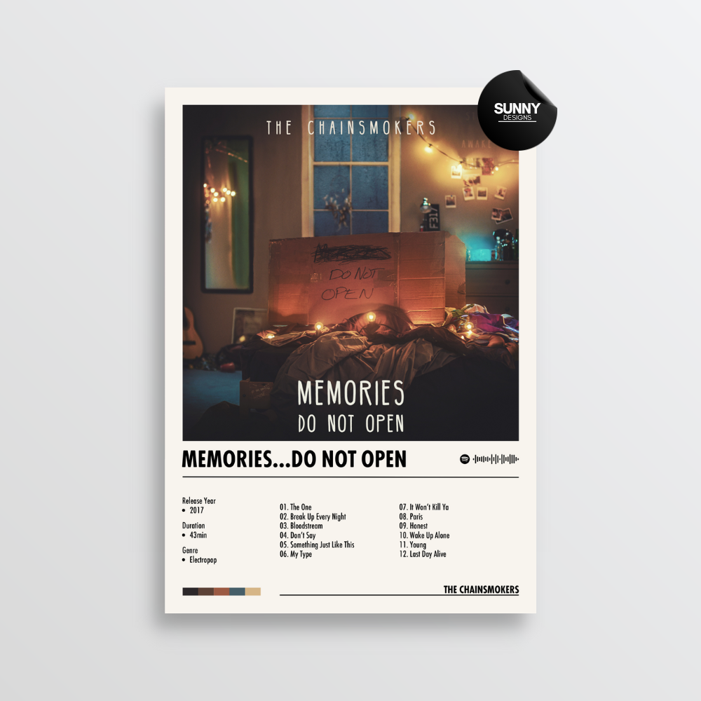 The Chainsmokers Memories...Do Not Open merch custom album cover poster music poster personalized gifts poster mockup poster template album posters for wall Sunny Designs Poster 