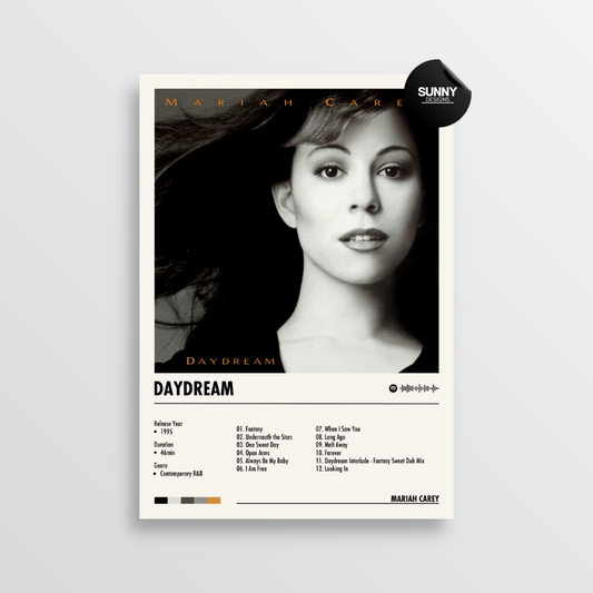 Mariah Carey Daydream merch custom album cover poster music poster personalized gifts poster mockup poster template album posters for wall Sunny Designs Poster