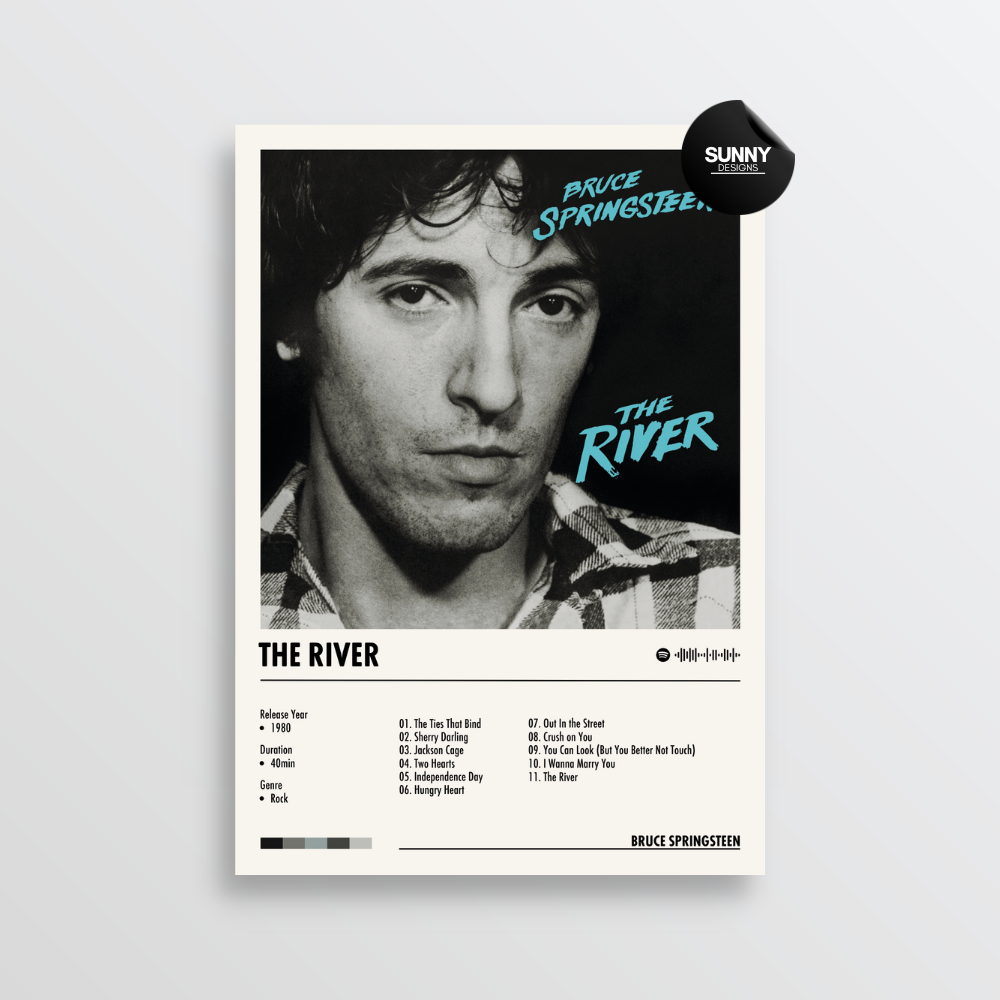Springsteen Song Cover Bruce Springsteen - The River | Album Cover Poster – Sunny Designs Posters
