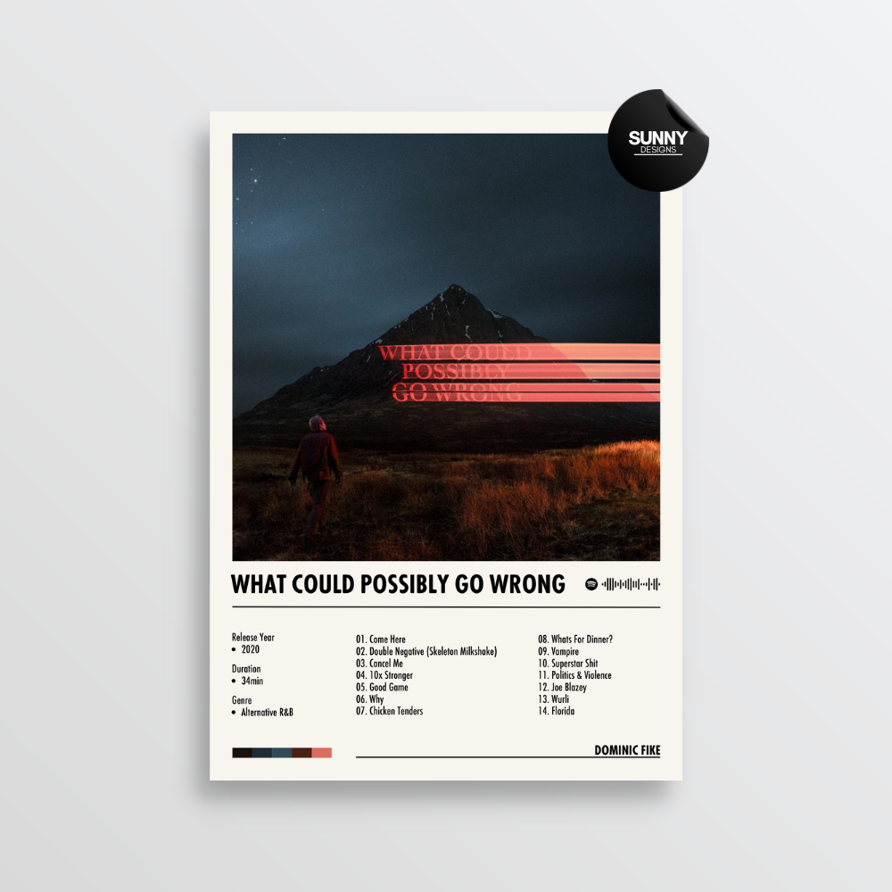 Dominic Fike - What Could Possibly Go Wrong | Album Cover Poster – Sunny  Designs Posters