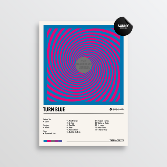 The Black Keys Turn Blue merch custom album cover poster music poster personalized gifts poster mockup poster template album posters for wall Sunny Designs Poster
