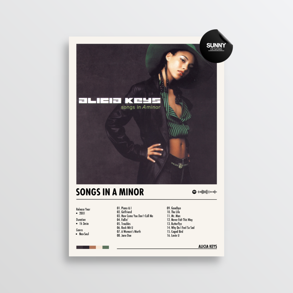 Alicia Keys - Canciones en un menor | Póster de portada del álbum