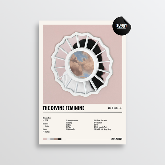 Mac Miller The Divine Feminine merch custom album cover poster music poster personalized gifts poster mockup poster template Sunny Designs Poster