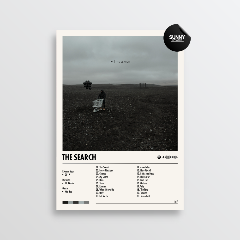 NF - The Search | Album Cover Poster – Sunny Designs Posters