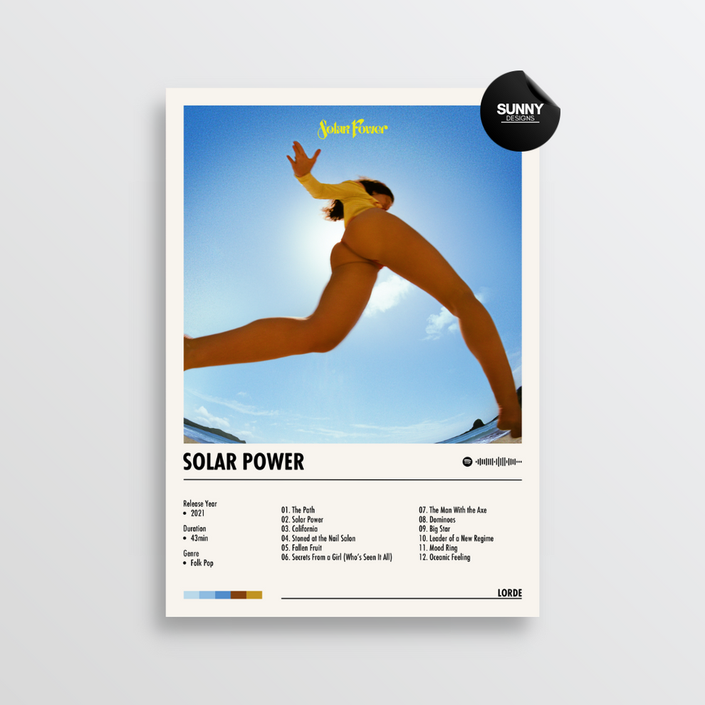 Lorde Solar Power Album Cover Poster Sunny Designs Posters