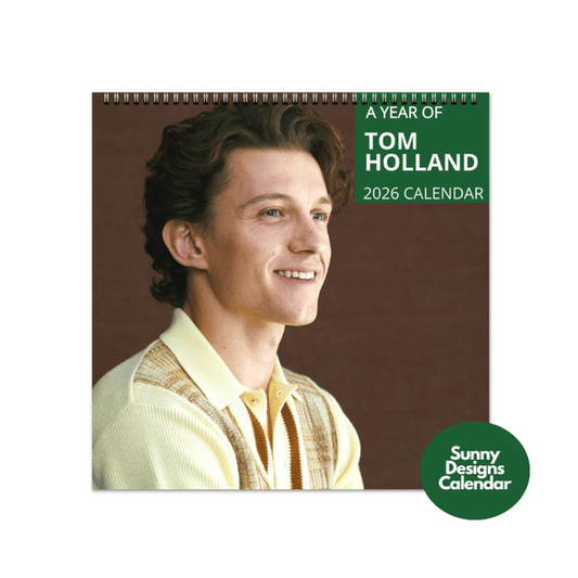 Tom Holland 2026 Wall Calendar - Sunny Designs Posters Celebrity Wall Art - Unique Gift - Celebrity Calendar Planner Desk