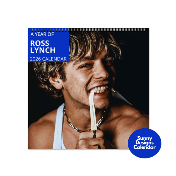 Ross Lynch 2026 Wall Calendar - Sunny Designs Posters Celebrity Wall Art - Unique Gift - Celebrity Calendar Planner Desk