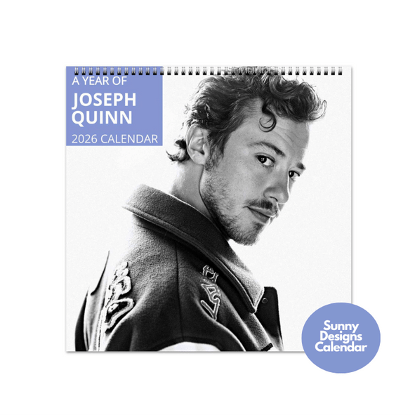 Joseph Quinn 2026 Wall Calendar - Sunny Designs Posters Celebrity Wall Art - Unique Gift - Celebrity Calendar Planner Desk