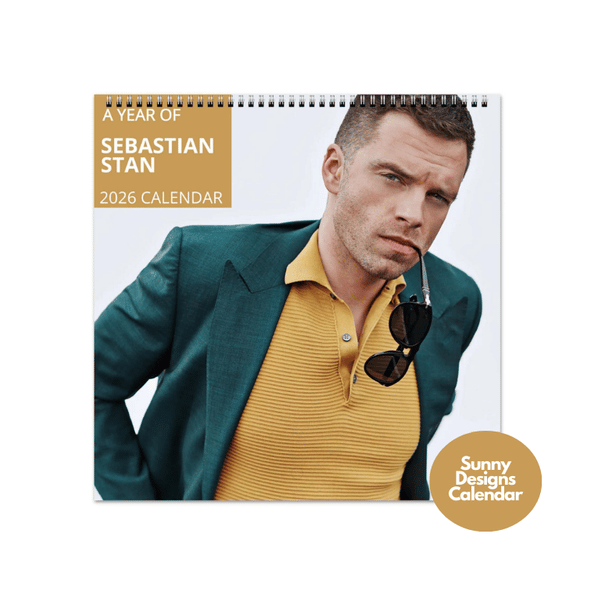 Sebastian Stan 2026 Wall Calendar - Sunny Designs Posters Celebrity Wall Art - Unique Gift - Celebrity Calendar Planner Desk